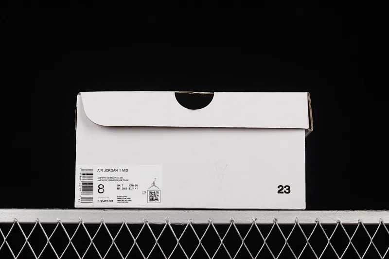 All categories Air Jordan Jordan series basketball shoes Air Jordan 1 Mid Air Jordan 1 Mid "Magenta" AJ1 Joe 1 gray purple toe BQ6472-501